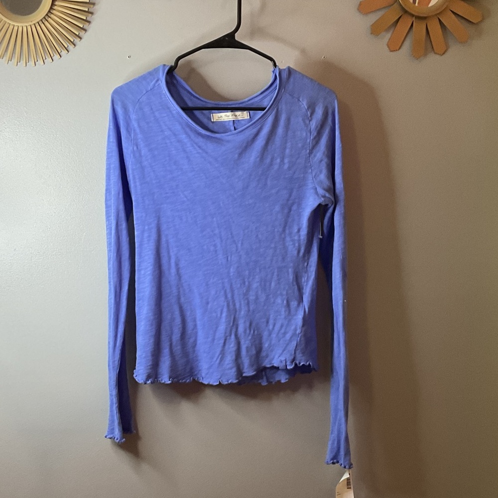 Free People Blue Long Sleeve Tee #139